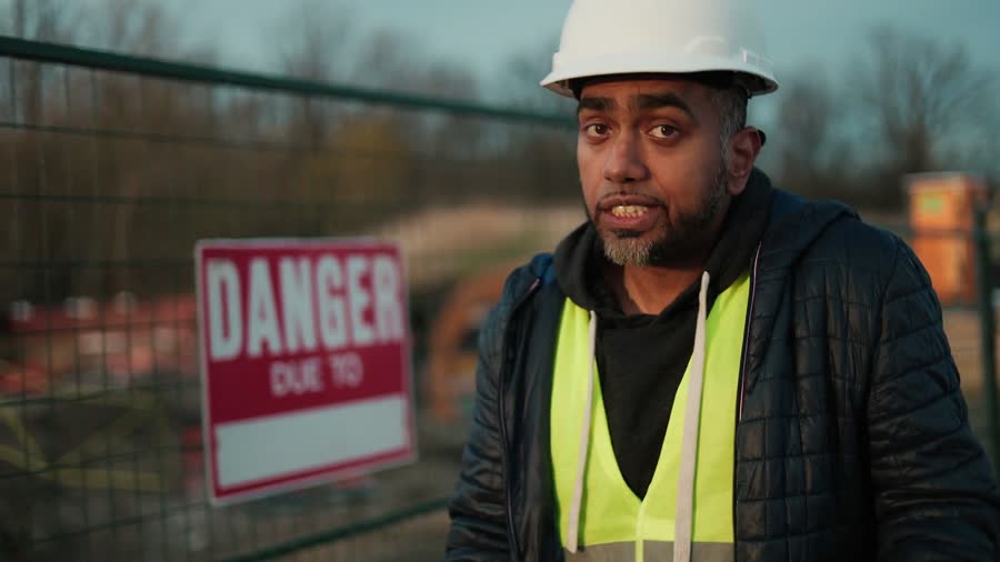 An S5L shoot on an active construction site